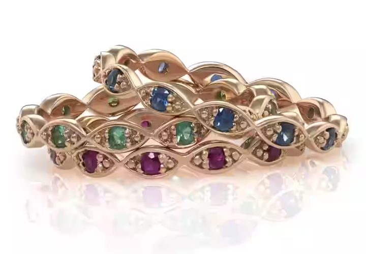 Before and after bracelate jewelry retouching